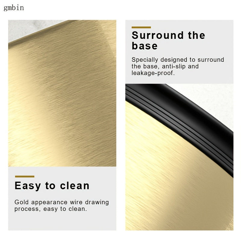 Gmbin Edelstahl-Abfalleimer mit geräuschlosem Deckel - Geruchsdicht, leicht zu öffnender Deckel für Küche, Bad und Wohnzimmer