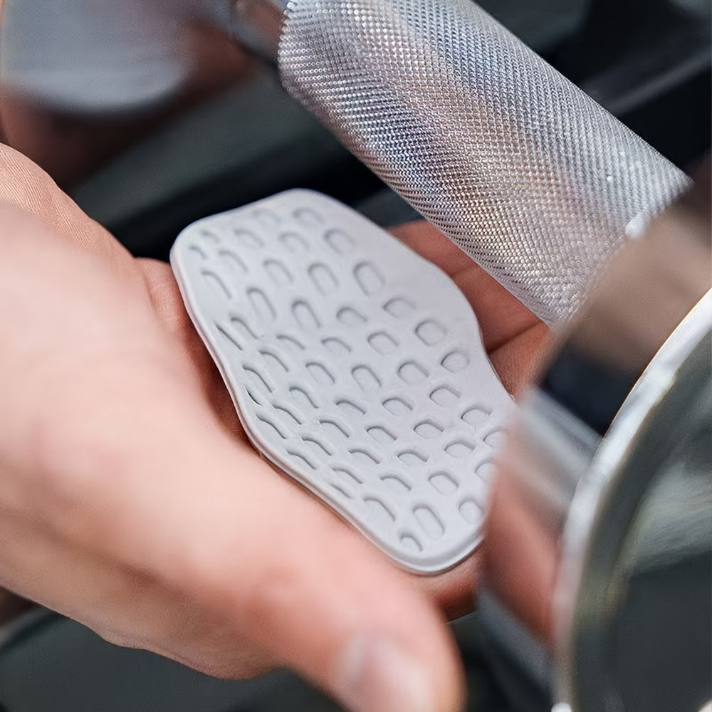 2 Stück rutschfeste Griffpolster aus Silikon fürs Fitnessstudio – Ergonomische Handschützer mit hochdichtem, strukturiertem Design für Gewichtheben, Kniebeugen, Hanteln
