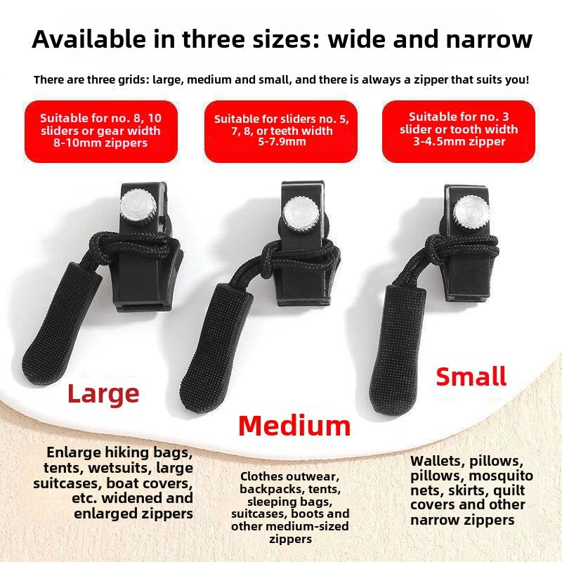 10 Stück universelles Werkzeug zum Austauschen von Schlossköpfen, schwarz, kostenloses Reparaturwerkzeug für Kleidung, Taschen, Schuhe und Stiefel sowie allgemeines Zubehör