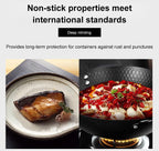 Großer Bauchtopf, vertiefter, antihaftbeschichteter Eisentopf, flacher Boden, unbeschichtet, kleine Bratpfanne, Eisenpfanne mit Deckel, unbeschichtete Bratpfanne, großer Bauch