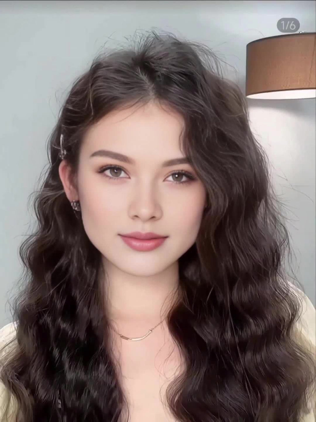 Lockenstab mit Kreppfunktion, Wellen-Lockenstab mit Kreppfunktion, Lockenstab für tiefe Wellen mit 2 Aufsätzen für Damen, geeignet für breite und tiefe Wellen, Geschenkidee für Frauen, Geburtstagsgeschenk, Muttertagsgeschenk, Pur