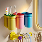 1 Stück Wandhängeleuchte in Macaron-Form mit Ablage für Zahnbürste, Zahnpasta, Schmuck, Rasierer und mehr – ideal für Paare.