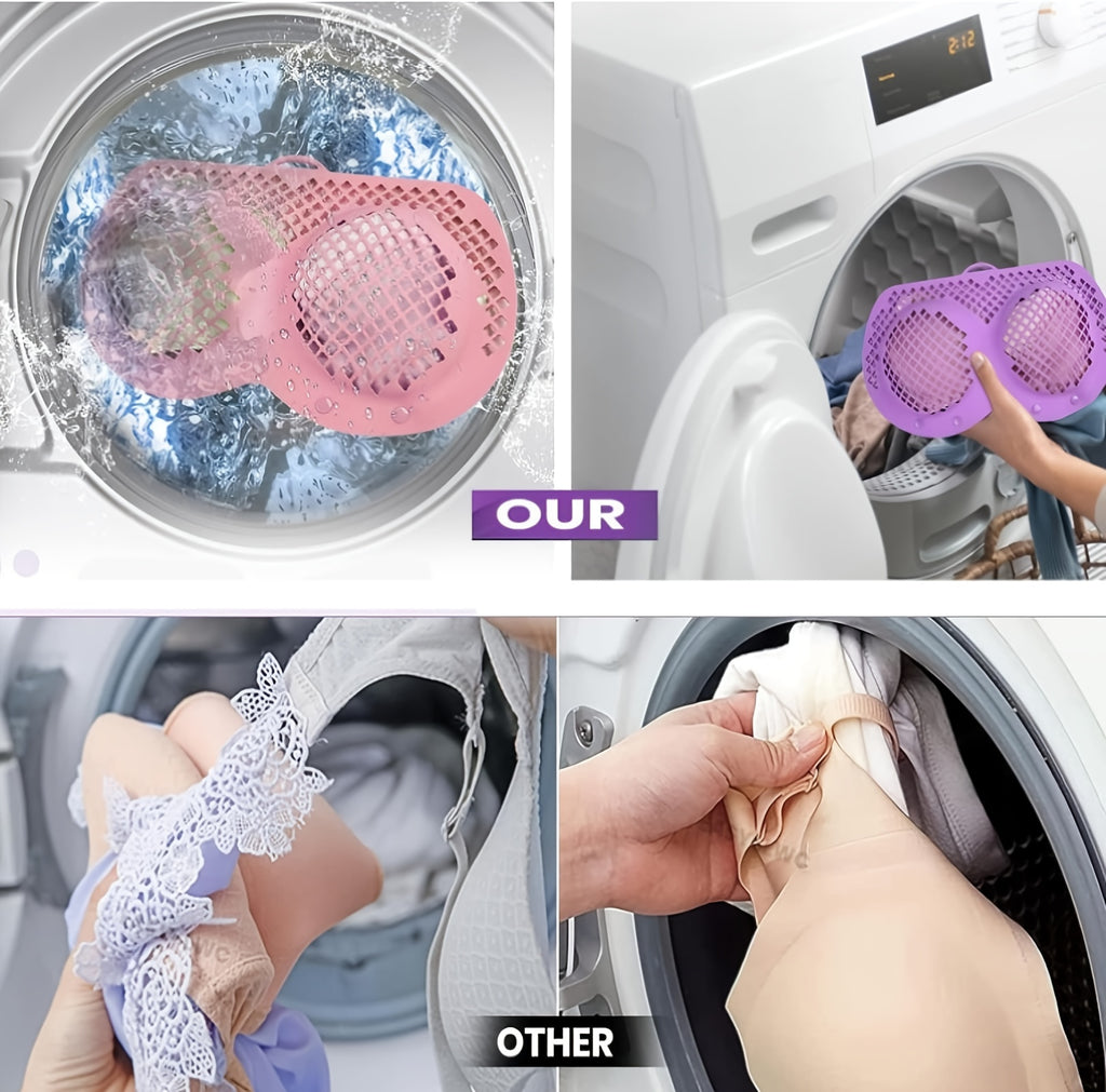 3-in-1 Luxus-BH-Wäscheorganizer inklusive Geschenkbox, XL Premium-Silikon-Waschbeutel für BHs, Feinwäsche und Socken, verhindert Ausleiern und Verheddern, maschinenwaschbar und trocknergeeignet, perfekt für Zuhause und Reisen
