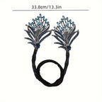 Strass-Feder-Zopfclip, Haarknotenwickler, Lockenwickler, Haarstylingstab