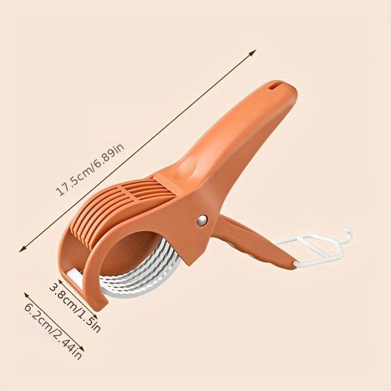 Tragbarer, multifunktionaler Obst- und Gemüseschneider, Bananenschneider, Erdbeerschneider, Küchenhelfer zum Schneiden von Karotten und anderem Gemüse, unverzichtbares kleines Küchengerät für Zuhause und Gastronomie