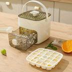 Eiswürfelformer für 48 Würfel mit leicht zu öffnendem Deckel – Großes Fassungsvermögen, doppelwandiges Design, lebensmittelechte Kunststoff-Aufbewahrungsschale für den Gefrierschrank – Ideal für Whisky und Cocktails