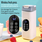Tragbarer, per USB aufladbarer Mixer & Entsafter | 420 ml | Digitalanzeige, Edelstahlklingen | 3-in-1-Design für Smoothies, Shakes & frische Säfte | Leicht zu reinigen, ideal für Zuhause, Büro, Reisen & Camping | Stilvoll und modern