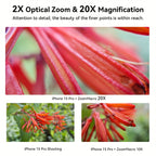 APEXEL 10-20x Zoom-Makroobjektiv-Set, Makrofotografie mit Smartphone und Universalclip für iPhone, Samsung, Xiaomi und die meisten anderen Smartphones