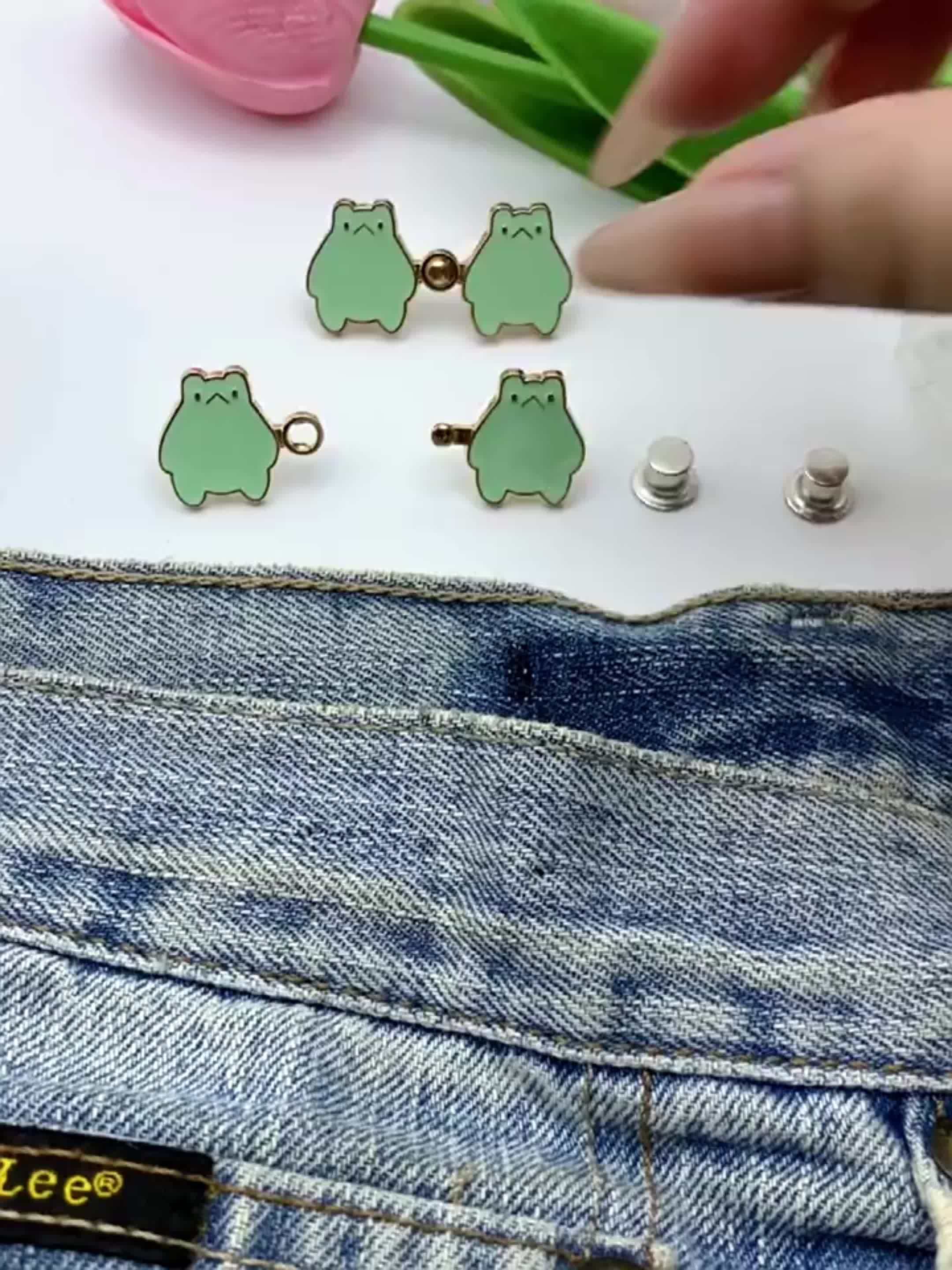 Set niedlicher Taillenverstellknöpfe, ohne Nähen, abnehmbar und wiederverwendbar