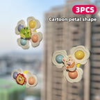 3er-Set Kreisel mit Saugnapf in Tierform für Kinder, fördert die Hand-Augen-Koordination, ideales Geschenk zum Geburtstag, zu Weihnachten oder Ostern