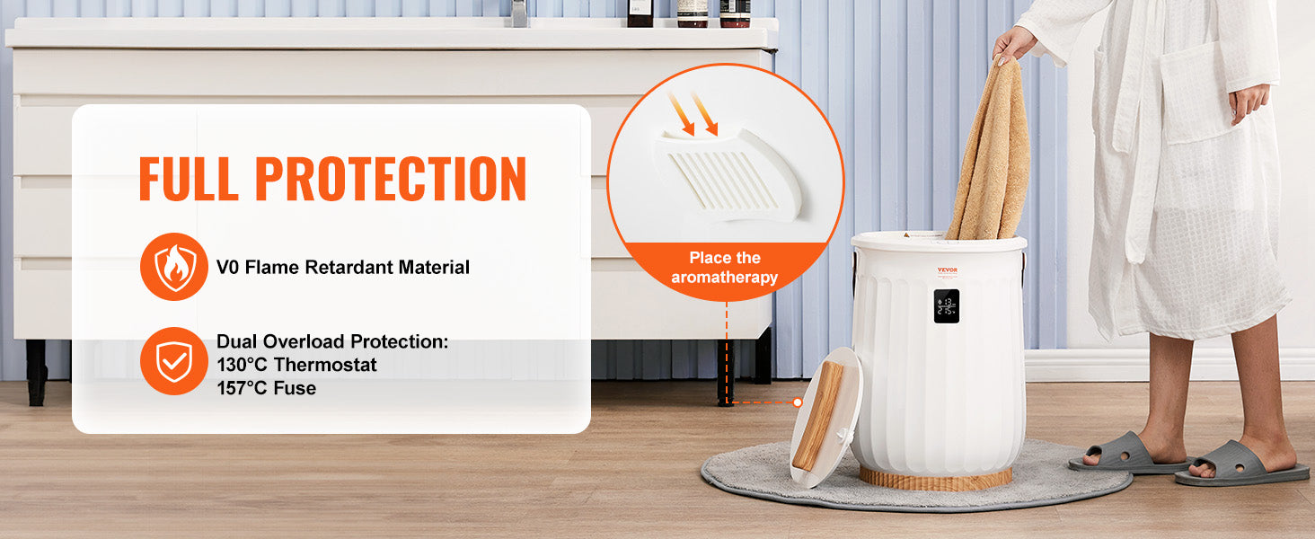 SucceBuy Handtuchwärmer, 20 l, großer Handtuchwärmer, Eimer mit LED-Bildschirm, automatische Abschaltung, Kindersicherung, 4-stufige Wärmezeit einstellbar